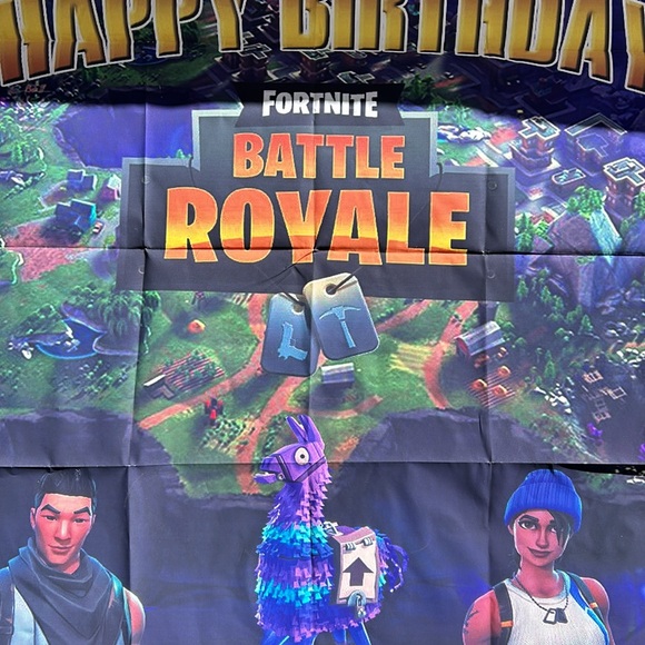 Fortnite Battle Royale Happy birthday background, 4 ft x 3 ft, & 5 x 7 - Picture 6 of 7
